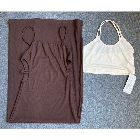 Coffee Casual Simple Versatile‎ Elegant Sexy Charming Women's Sling Long new - Picture 3 of 5